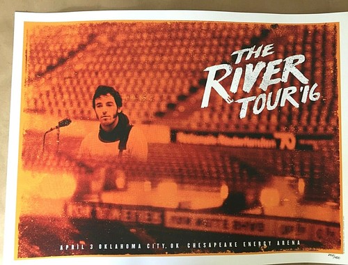 BRUCE SPRINGSTEEN OKLAHOMA CITY 2016 RIVER TOUR #/400 POSTER PRINT ...