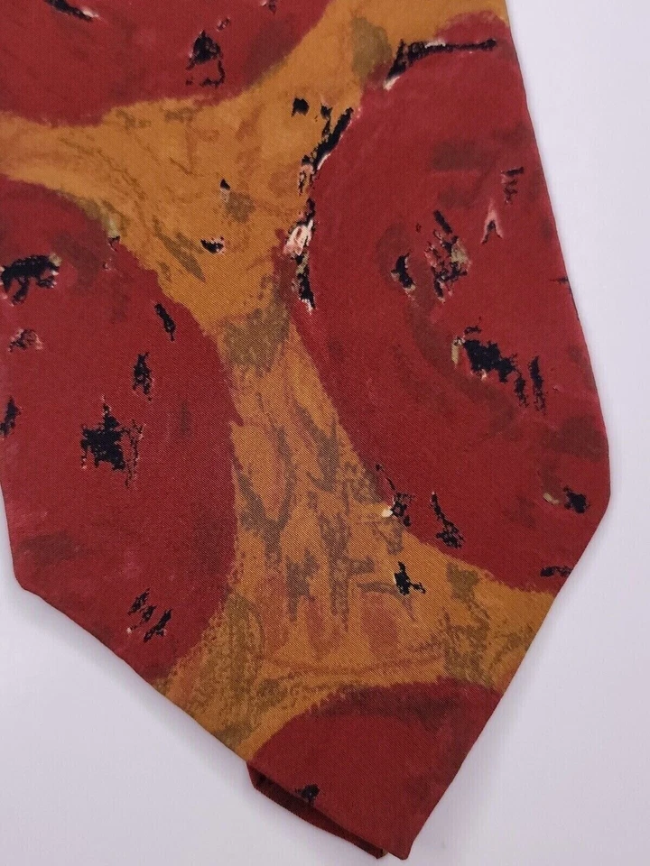 Corbata formal para hombre Perry Ellis 56"Lx3,75"W rojo/marrón Foto 2 de 4