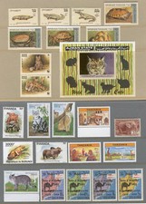 CE05 Animaux Sauvages Tortue Caïman Renard Chameaux Chats 23v+s/s MNH diff Pays