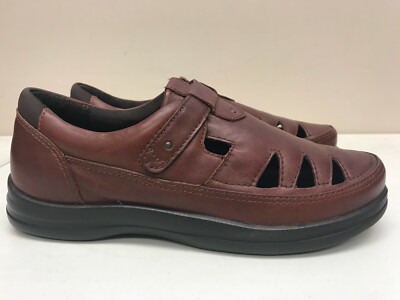 Womens Apex Olivia Fisherman Brown Leather Extra Wide A101WX