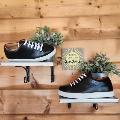 Viktor NEW Hailey Black Leather Comfort Sneaker Walking Shoe Biodyn Rocker Sz 8