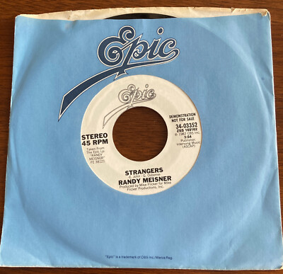 RANDY MEISNER/Strangers (Epic Records Demonstration Copy; 1982) NM