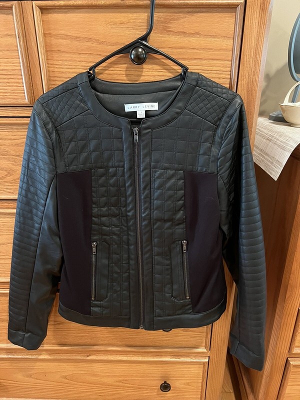 Larry Levine Faux Leather Jacket Size S