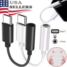 USB-C Type C to 3.5mm AUX Headphone Jack Adapter Lot For iPhone 16/Android Phone