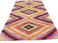 Vintage Turkish Woolrug Antalya Classic Kilim 68,5"x110,6" Arearugs Carpet Floor