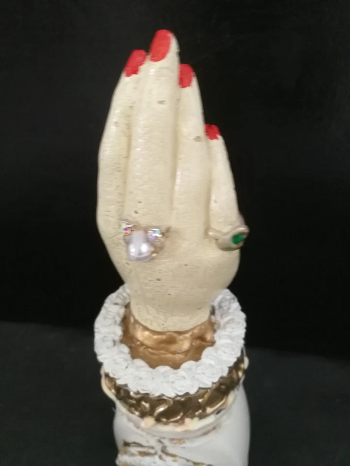 decorazioni casa bambola castello vaso vintage da collezione mano regina corona - Immagine 3 di 4