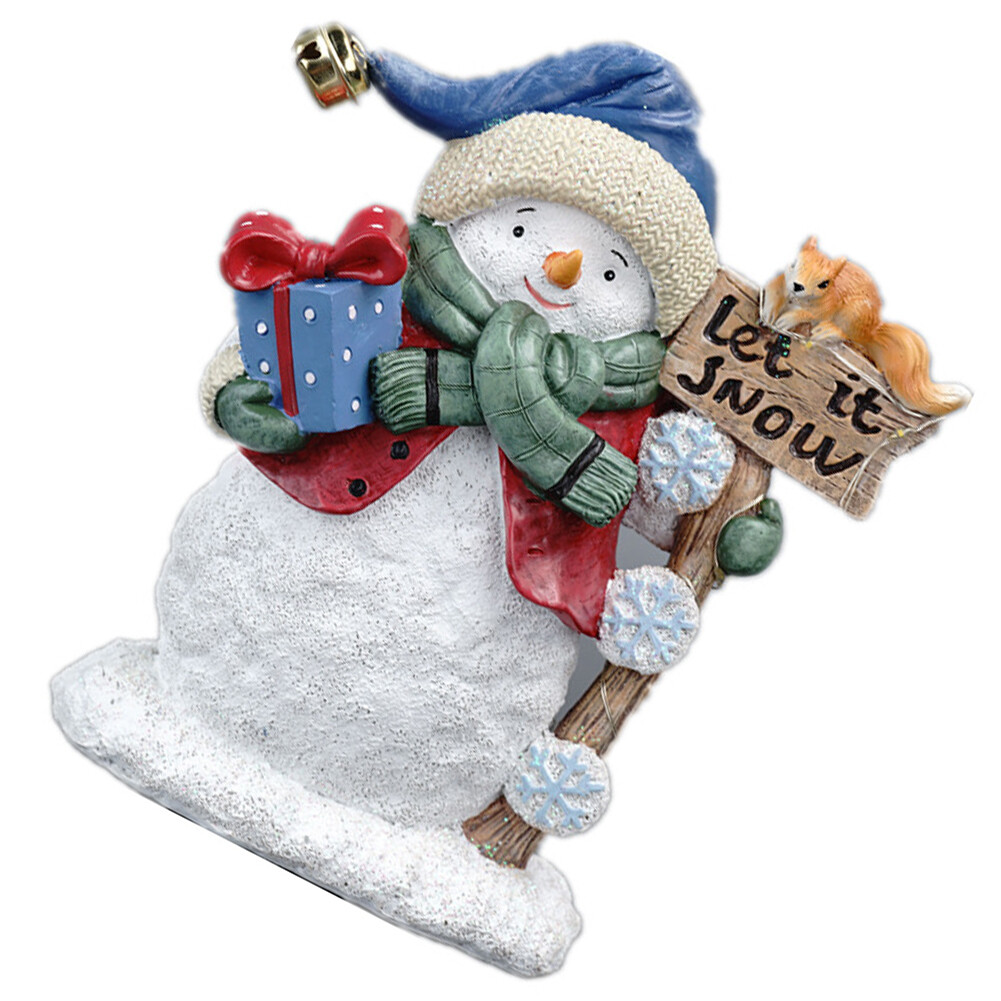 Christmas LED Lighted Snowman Statue Resin Snowman Decorations Xmas Party Favors eBay