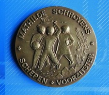 #0745# BELGIEN / MEDAILLE "MATHILDE SCHROYENS / SCHIFFSPRÄSIDENTIN" / UND BRONZE