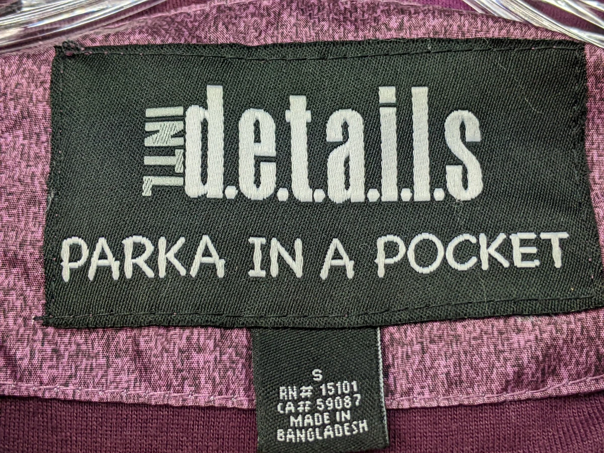 Parka in a pocket details sale