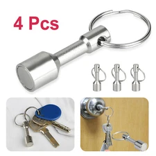 4PCS Antique Jewelry Neodymium Magnet Keychain Test Brass, Gold, Silver 25 lbs