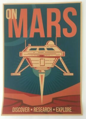 Mars Poster NASA Spaceship