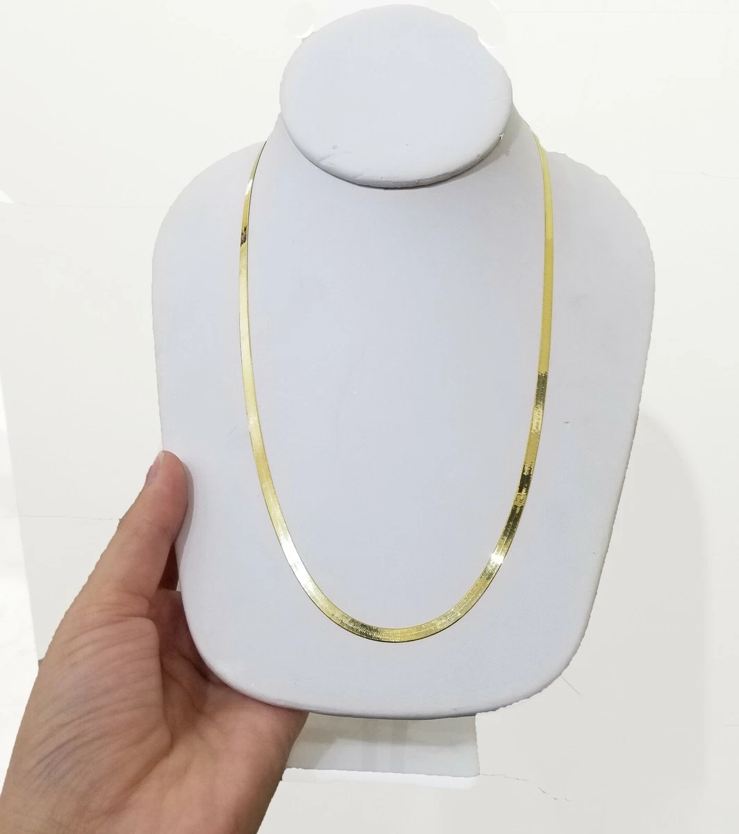 10 karat gold herringbone necklace deals