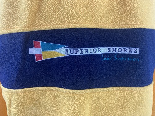 Vtg 80's 90's Trend Lake Superior L Pullover Color Block Yellow Red Blue - Picture 2 of 8