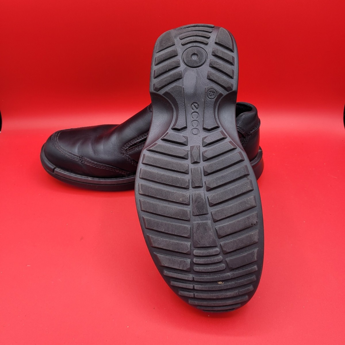 ECCO Fusion Mens Black Leather Slip-On Loafer Size 8.5 US  display picture 2