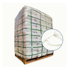 White Knit T-Shirt Cotton Rags for Cleaning - 1000 lbs. Pallet 40x25 lbs. Bags