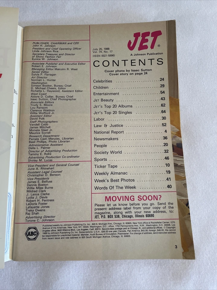 1988 July 25 JET Magazine, Lola Falana Thanks Fans for Support (MH37) - Image 2 of 3