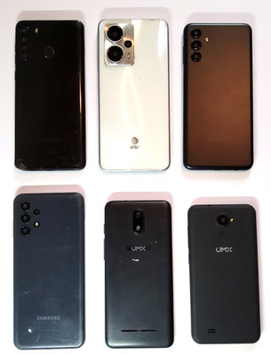 Android smartphones for Parts / Repair Samsung Motorola UMX AS IS