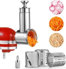 Large Stainless Steel Slicer Shredder Attachment for KitchenAid Mixers,