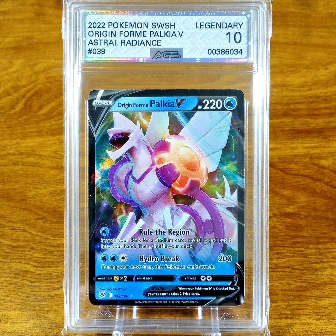 Pokemon Astral Radiance Origin Forme Palkia V 039/189 AGS Legendary 10 Holo  2022
