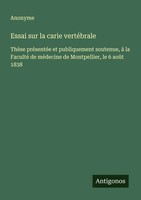 Anonyme | Essai Sur La Carie VertéBrale | Taschenbuch | FranzöSisch (2025)