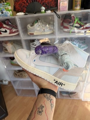 Virgil Abloh Archive Off white Jordan 1 Retro Alaska In Hand   Size 44 US10