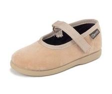 Beige Velvet Mary Jane Shoes  CIENTA