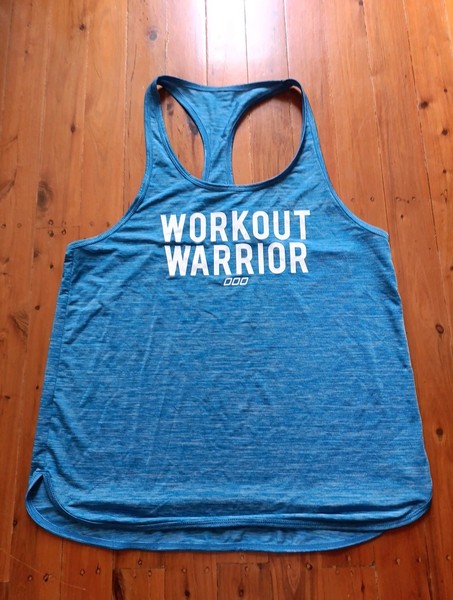 LORNA JANE LADIES SIZE M BLUE EXERCISE TANK TOP - WORKOUT WARRIOR EUC