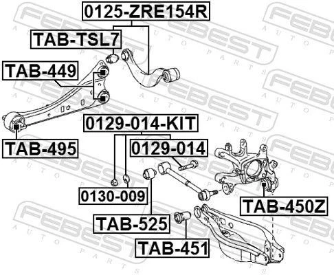 FEBEST 0129-014-KIT Sturzkorrekturschraube für TOYOTA AURIS (NZE18, ZRE18) - Bild 2 von 4