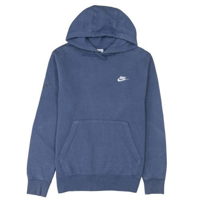 Nike Herren Blau Pullover Hoodie Medium Baumwollmischung Sport Sweatshirt