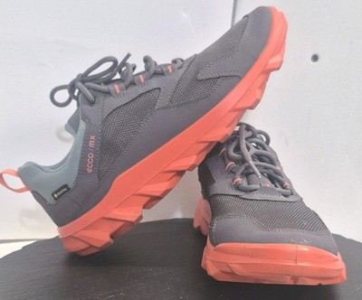 Ecco MX Low Tie Gore Tex Women's Sneaker Size 8-8.5 Gray/Orange 