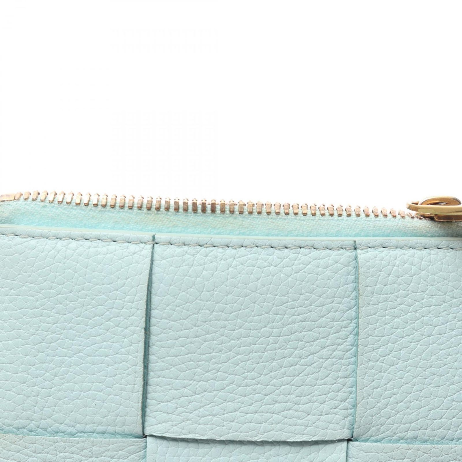 Bottega Veneta Maxi Intrecciato Leather Card Case Light Blue thumbnail 8