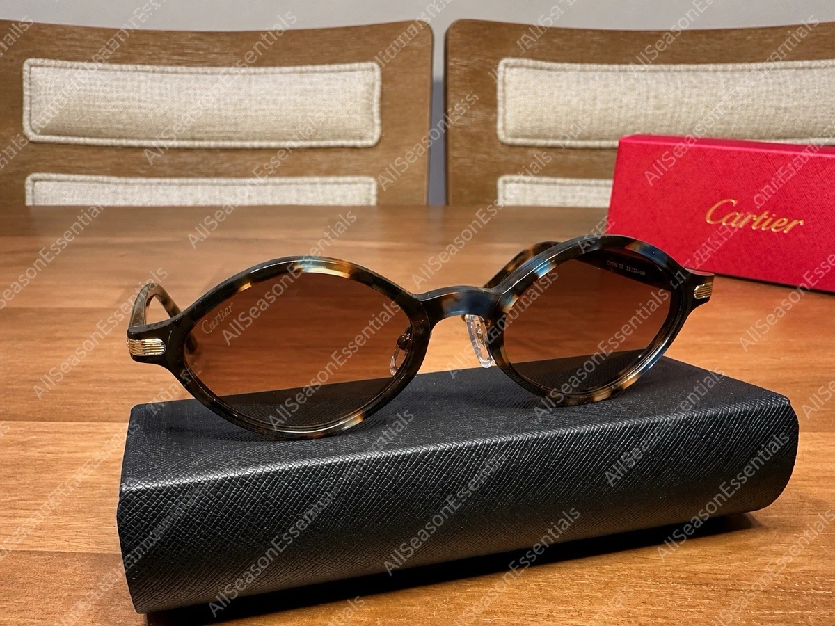 Cartier Brown Oval Sunglasses for Men for sale | eBay display picture 1