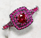 2CT Heat Treated Rubellite Tourmaline 925 Sterling Silver Ring Jewelry Sz 8 MP2 — photo 1