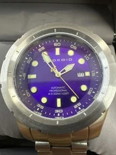 Android Armor 50 Automatic Gun MetalWatch AD766 Analog Automatic Rare . 50mm