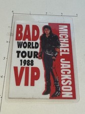Michael JACKSON Commemorative 1988 BAD World Tour Vip Backstage Pass, & Lanyard