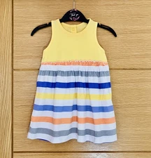Baby girl 3-6 months dress Mothercare BNWOT Summer Yellow Striped Cotton Clothes