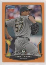 2013 Bowman Chrome Orange Refractor 7/25 Tommy Milone #27 0l2