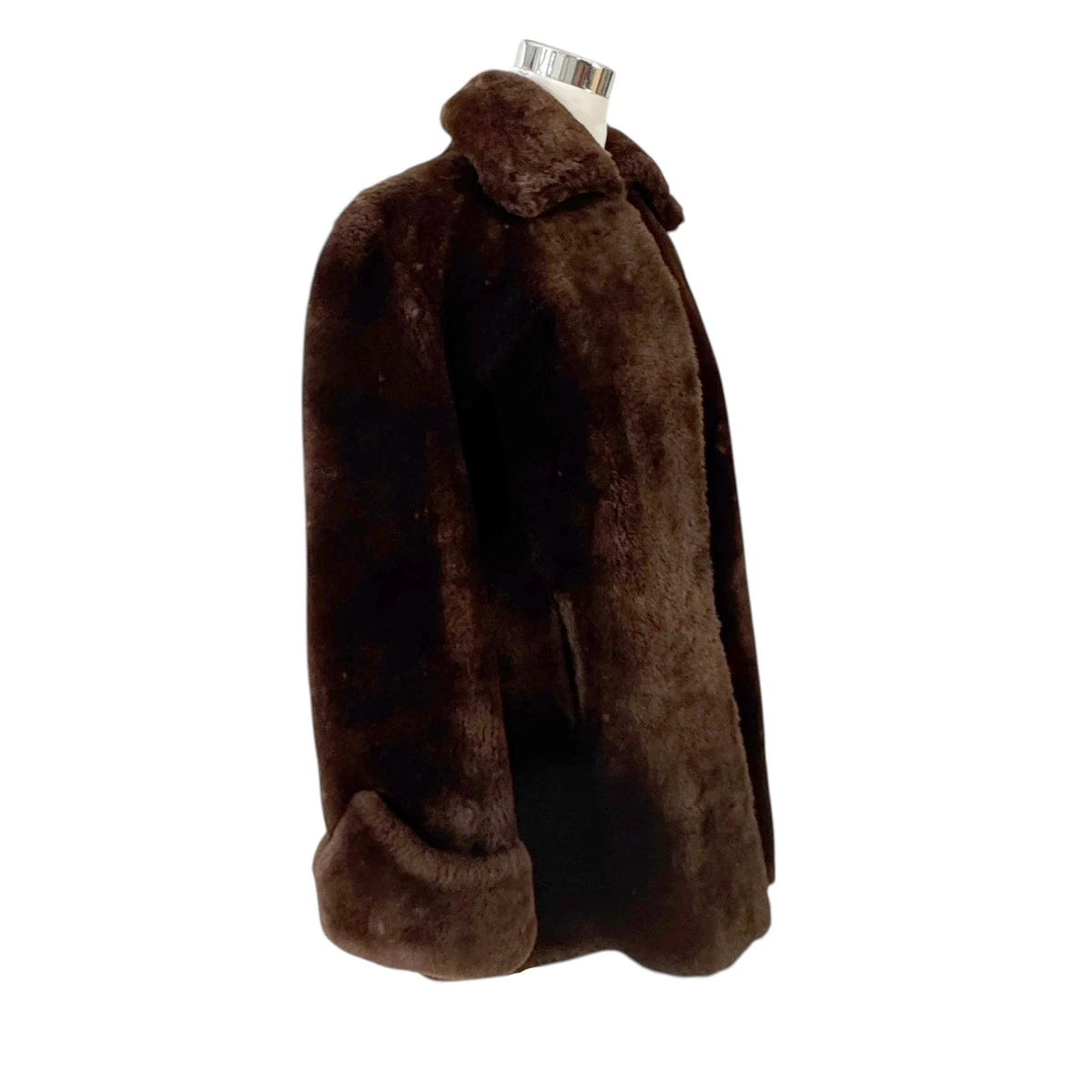 1940-50s US fur coat ファーコート ギャングコート ムートン Lamb Fur 1940s Vintage Coats, Jackets & Vests for Women for sale