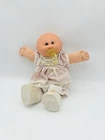 Cabbage Patch Preemie Brown Eyes Pacifier Purple Floral Dress Romper Bald Girl