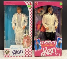 1990 Mattel Wedding Day Alan Doll Groom + Costume Ball Ken Doll Pirate Genie NIB