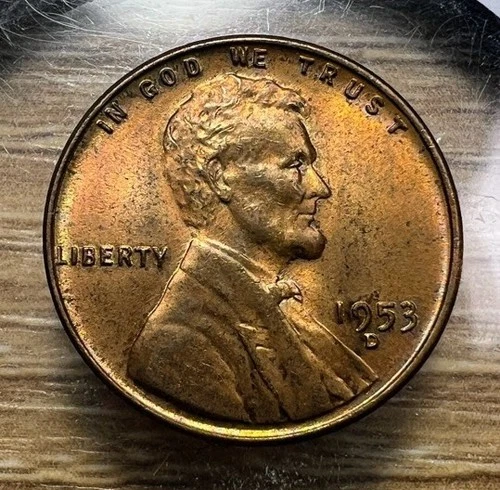 1953-D Lincoln Wheat Cent - Actual Coin Shown - Free Shipping & Tracking INV#48