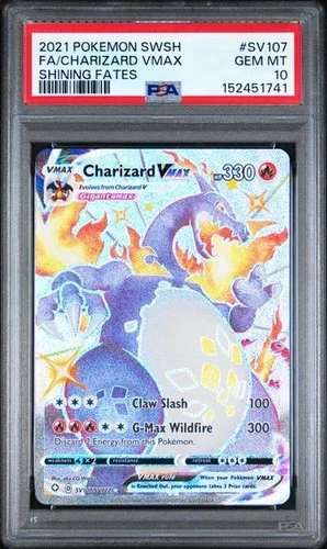 PSA 10 Charizard Vmax SV107/SV122 Pokemon Shining Fates Shiny Vault