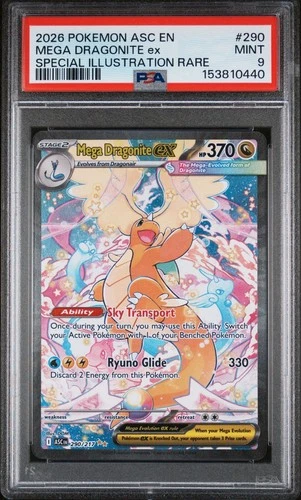 2026 POKEMON ASC EN-ASCENDED HEROES #290 MEGA DRAGONITE EX PSA 9