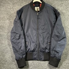 Lucky Brand Aviator Bomber Jacket Men's XL Blue Lined Gorpcore Utility Military