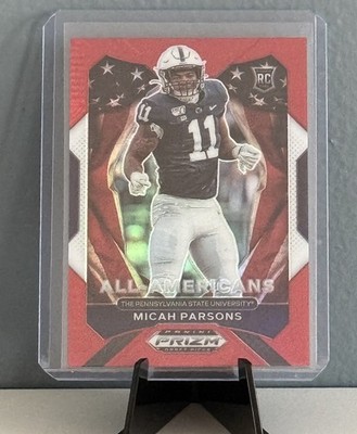 Micah Parsons 2021 Prizm Draft Picks All-Americans Red /299 (#188)