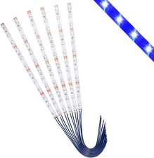 6 PCS 200mm Blue LED Strip Lights 12-18V Self-Adhesive
