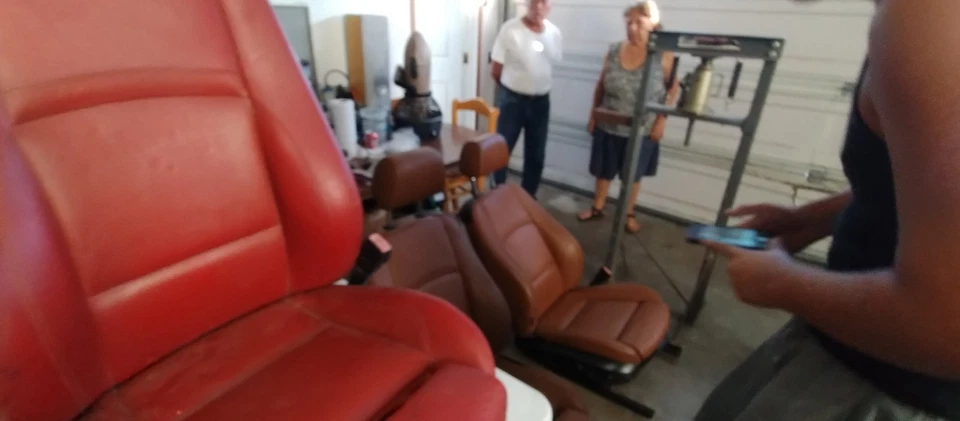 ✅ 07-13 原始设备制造商宝马 E92 328 335 皮革达科他州座椅门板内部红色套装 * — 第 2/4 张图片