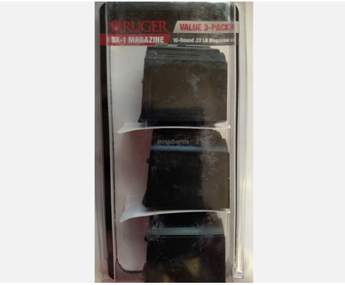 Ruger 10/22 BX-1 22LR 10 Round Magazine Black 3 Pack 10rd Mag 90451