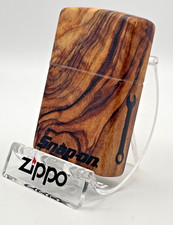 Brandneu 23 Zippo Feuerzeug SNAP ON LOGO & SCHLÜSSEL Holzmaserung 540 Premium Design
