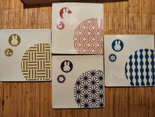 Miffy Arita Ware Plate Set of 4, Japanese Pattern, Character Dishes, Used